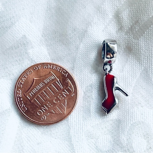 👠 NWOT Red High Heel Shoe Charm - Picture 13 of 13